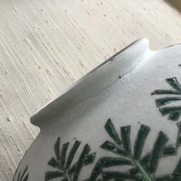 VINTAGE DAISY FLOWER PRINT ASIAN VASE/PLANTER POTTERY - Picture 8 of 8